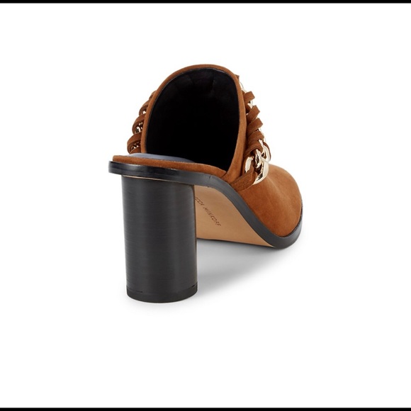 Rebecca Minkoff Galiyah Suede Stacked Heels Mules - Picture 3 of 9